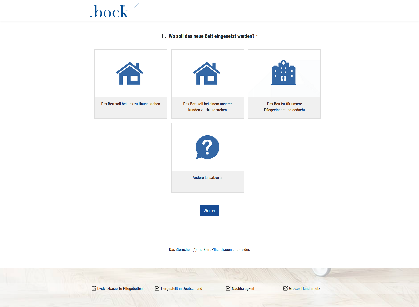 Visit2Lead Landing Page für bock.net
