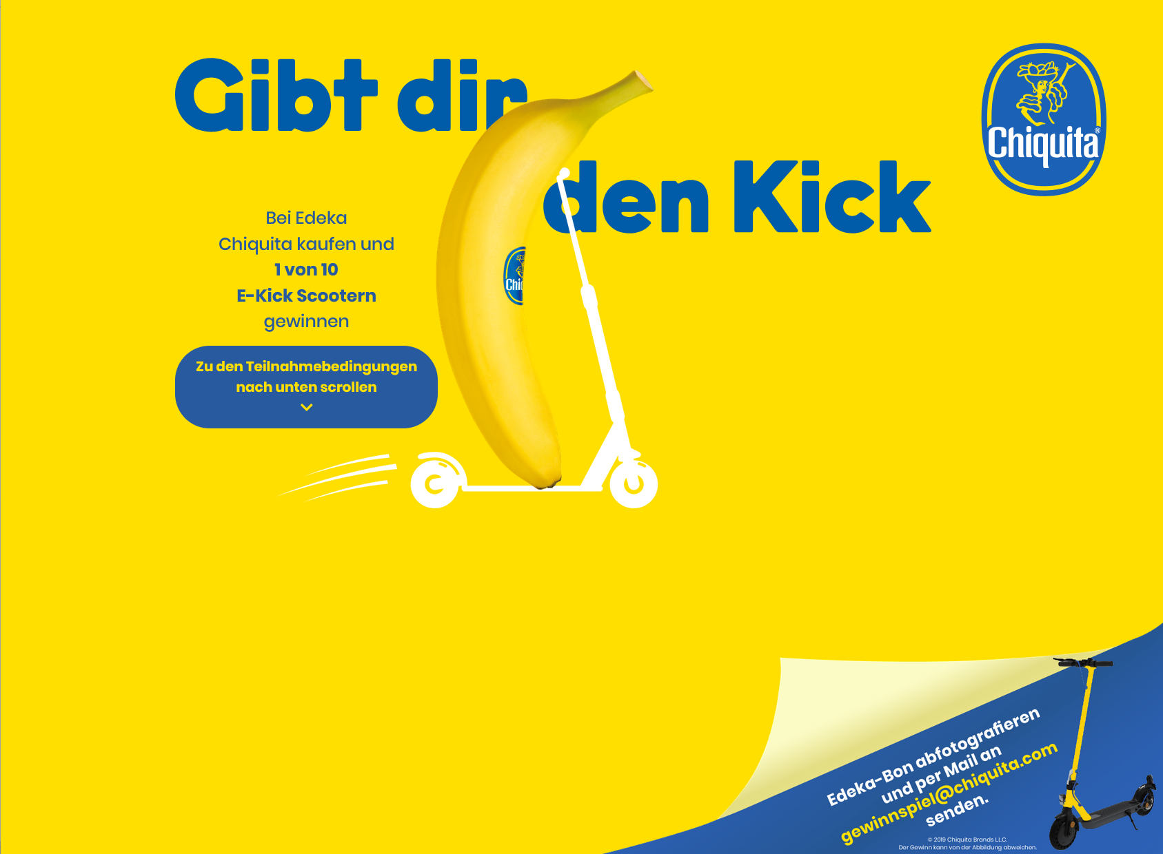 Visit2Lead Landing Page für Chiquita
